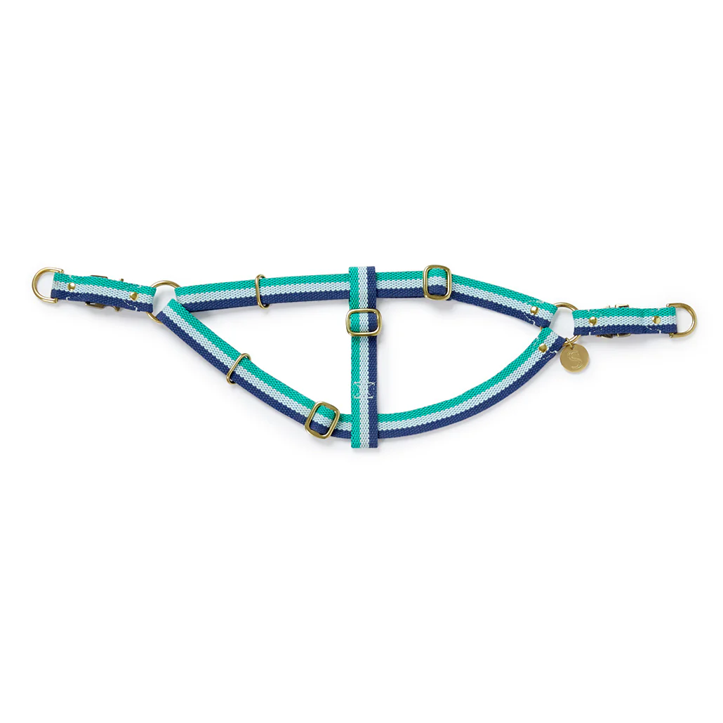 3-Stripe Step In Harness - Blue/Green - Image 4