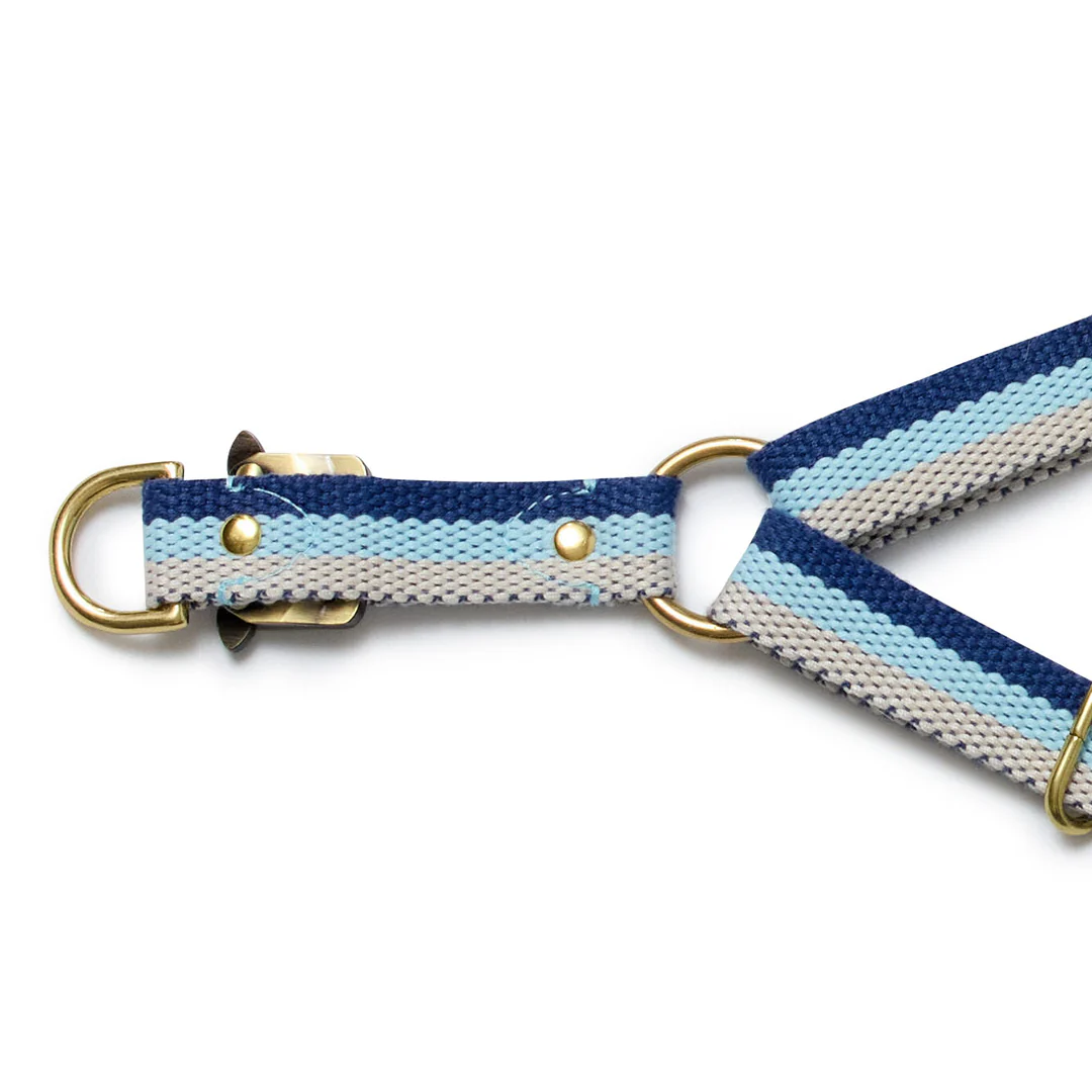 3-Stripe Step In Harness - Blue/Natural - Image 3