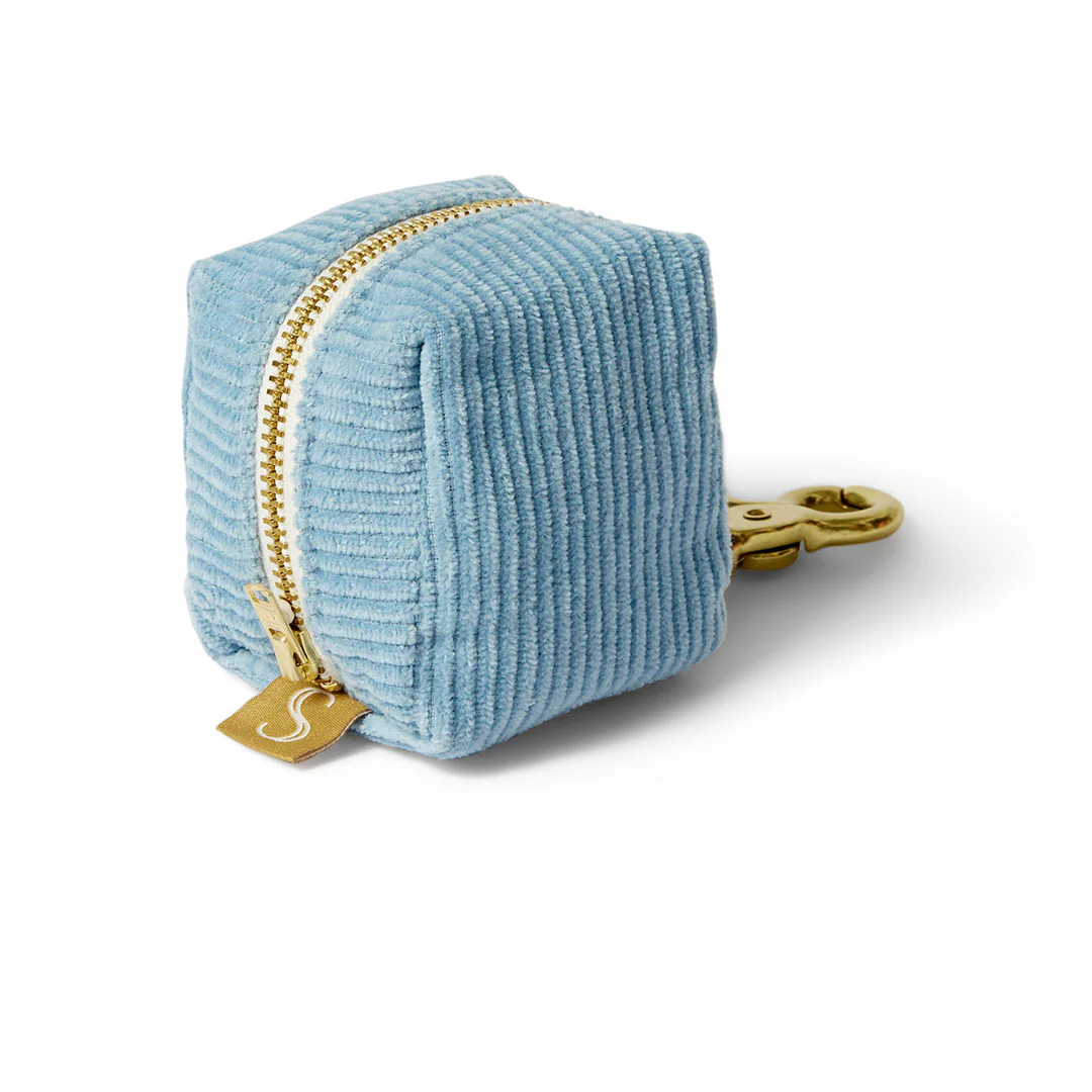 Corduroy Poop Bag Holder - Blue - Image 3