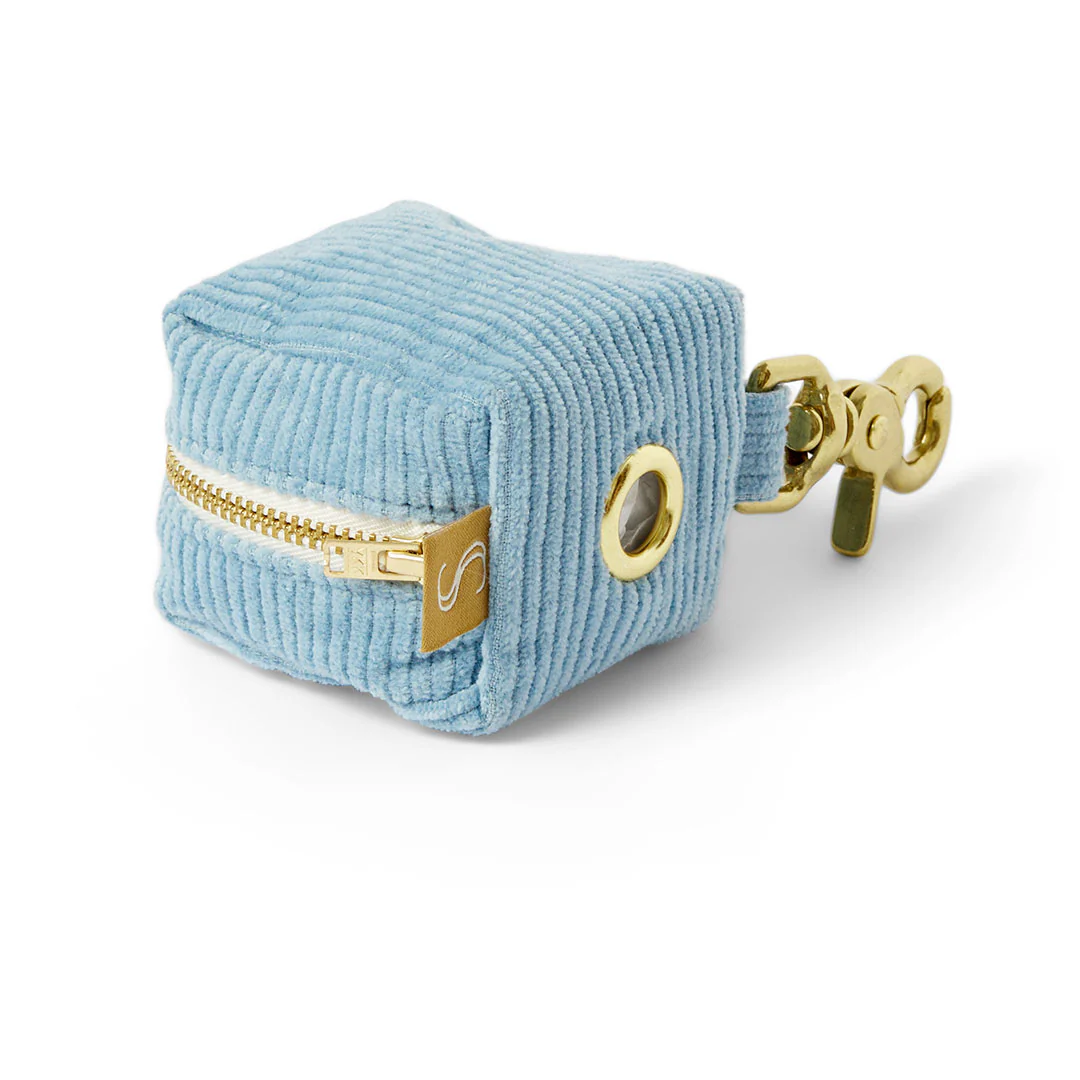 Corduroy Poop Bag Holder - Blue - Image 4