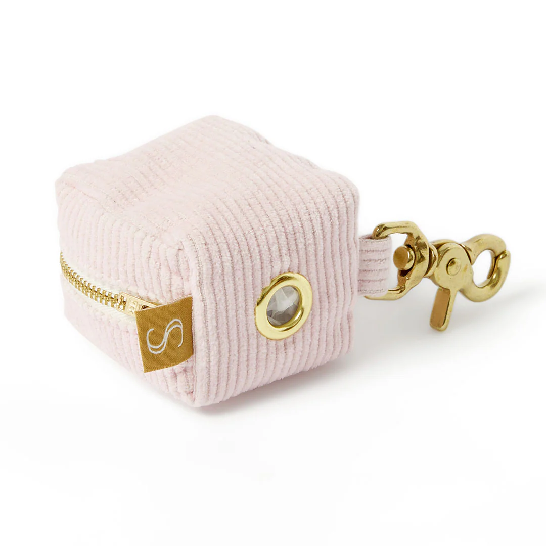 Corduroy Poop Bag Holder - Soft Pink - Image 4