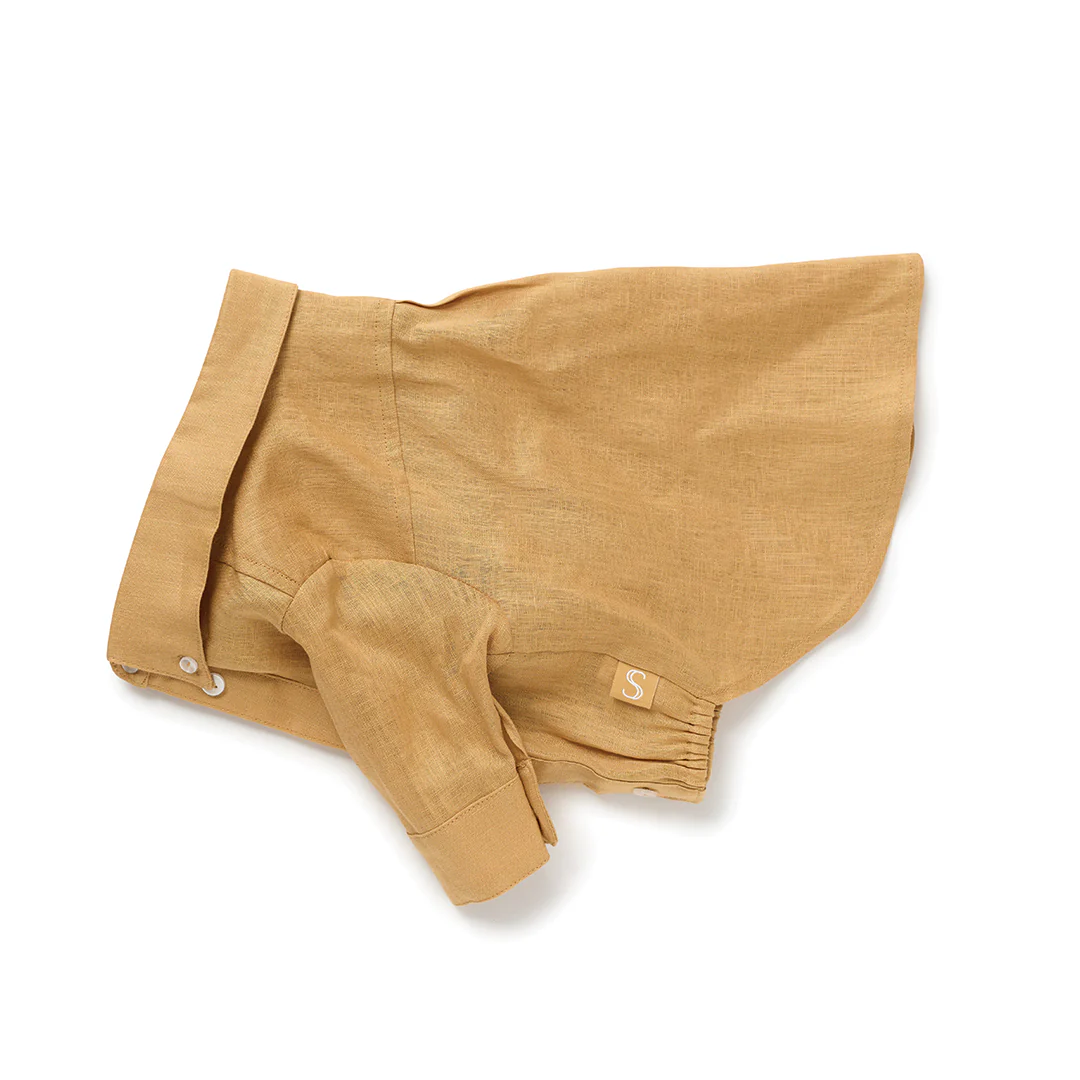 French Linen Shirt - Golden - Image 6