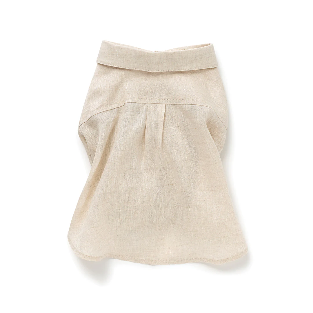French Linen Shirt - Oat - Image 3