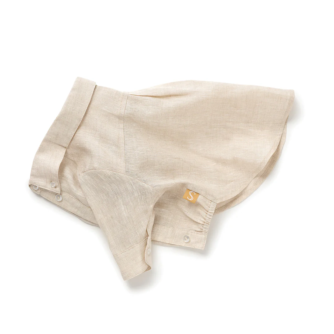 French Linen Shirt - Oat - Image 4