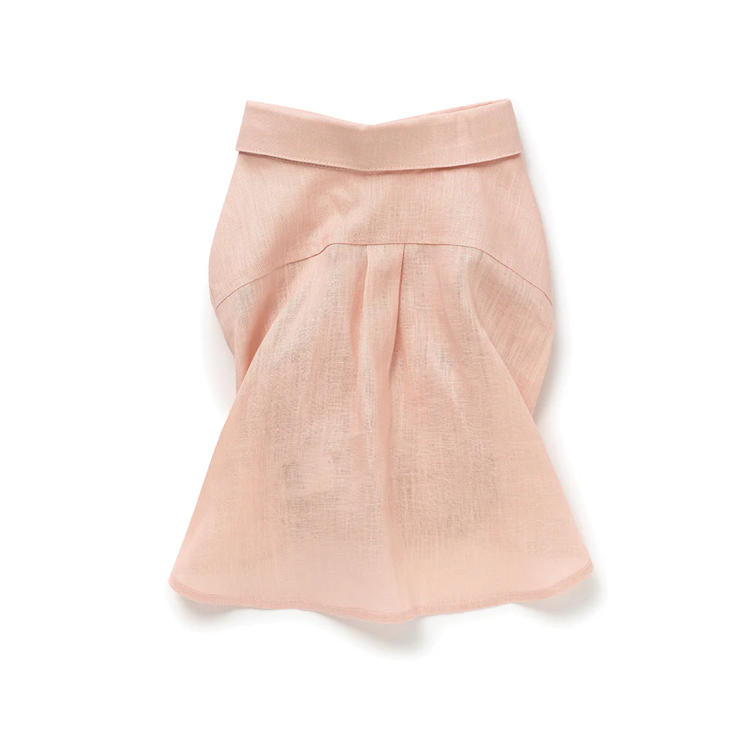 French Linen Shirt - Soft Pink - Image 3