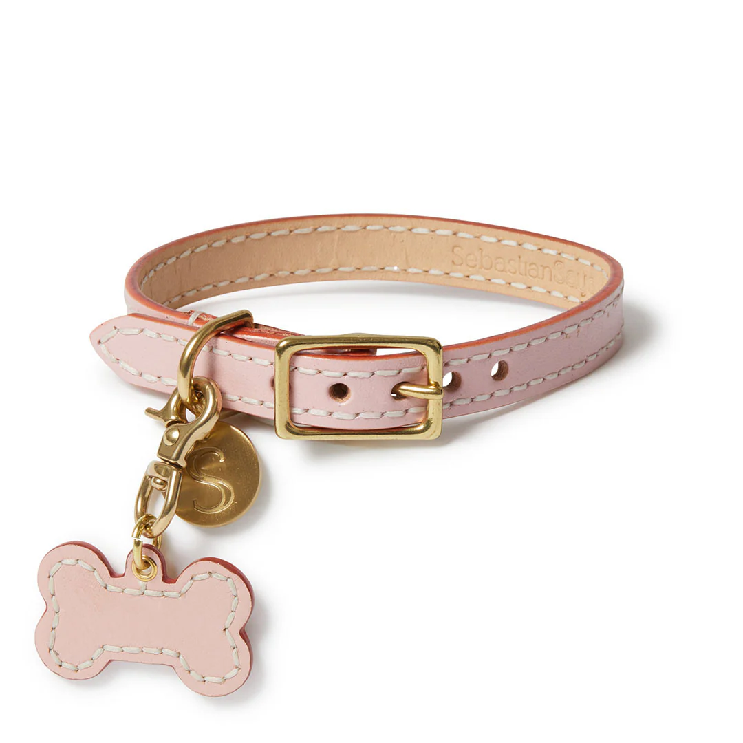 Leather Dog Bone Charm - Pink - Image 4