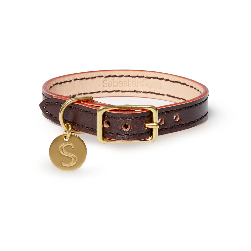 Leather Dog Collar - Brown - Image 3