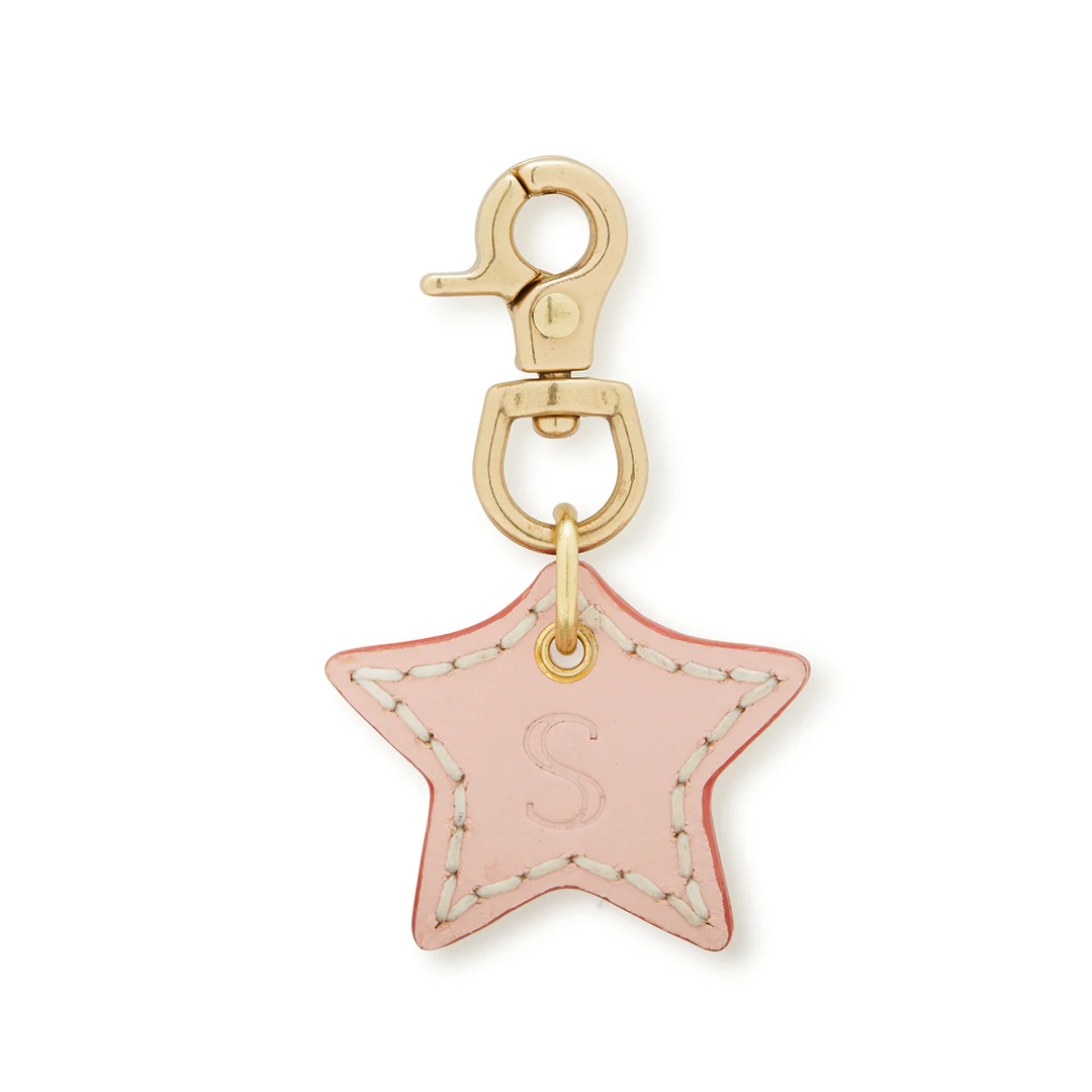 Leather Dog Star Charm - Pink - Image 3