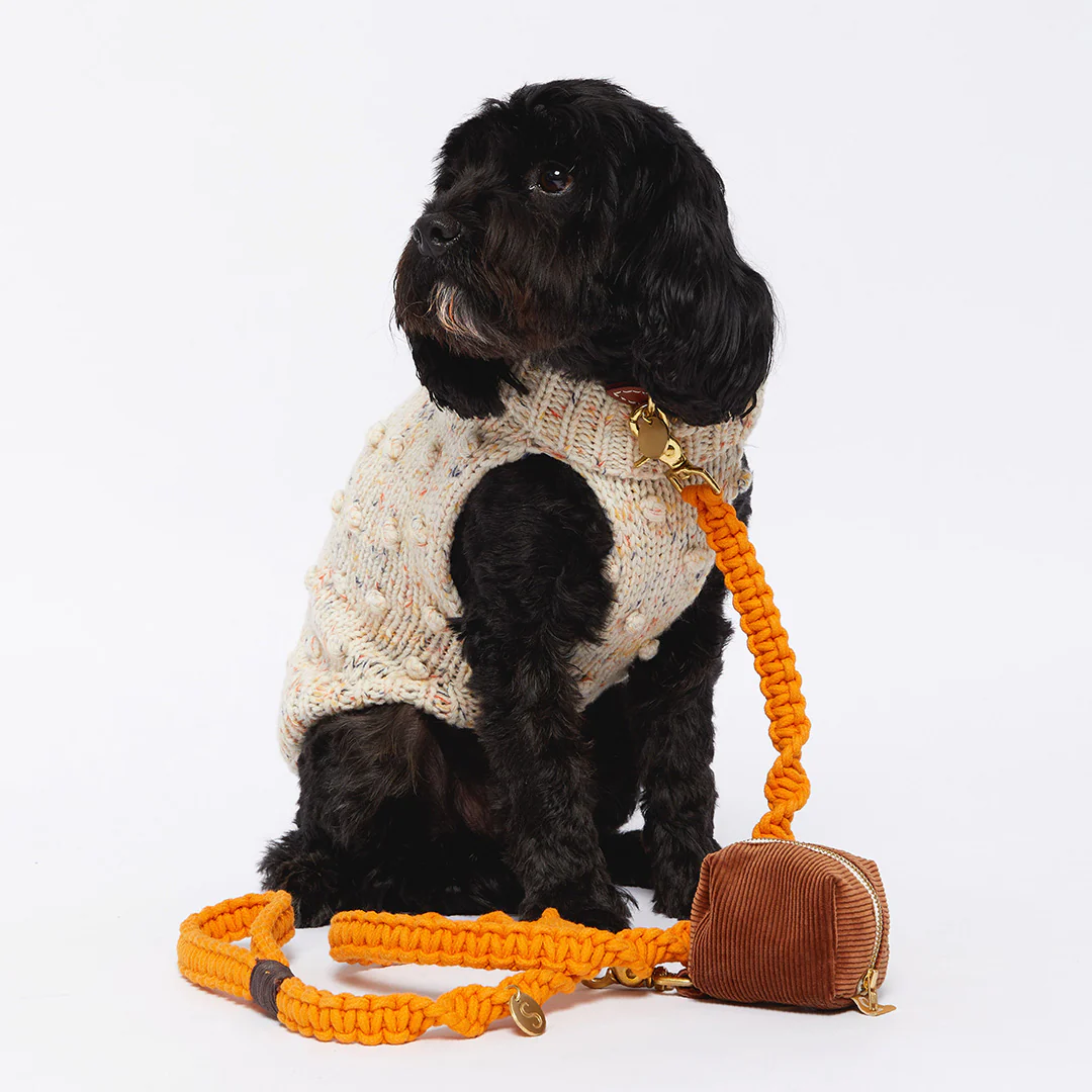 Merino Wool Bobble Knit Dog Sweater - Speckle - Image 7