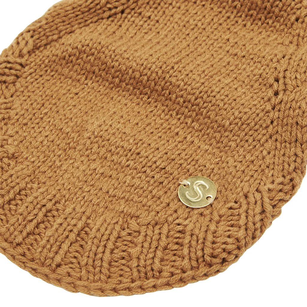 Merino Wool Fringe Knit Dog Sweater - Toffee - Image 4