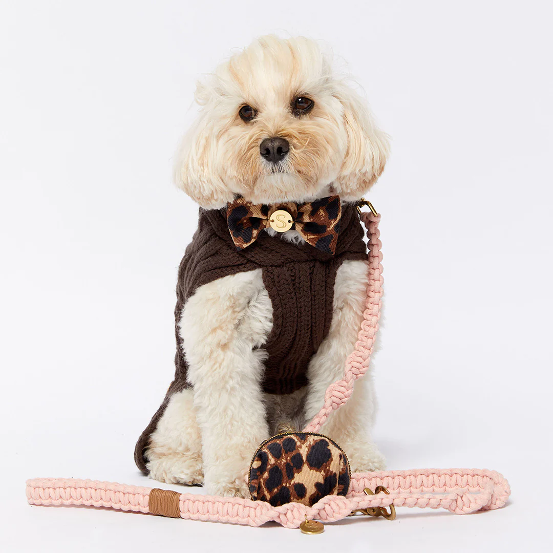 Merino Wool Weave Knit Dog Sweater - Brown - Image 8