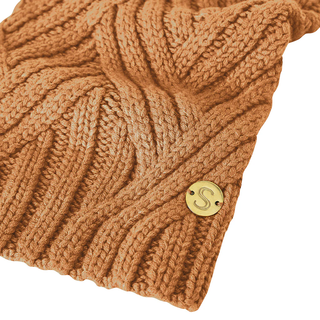 Merino Wool Weave Knit Dog Sweater - Caramel - Image 5