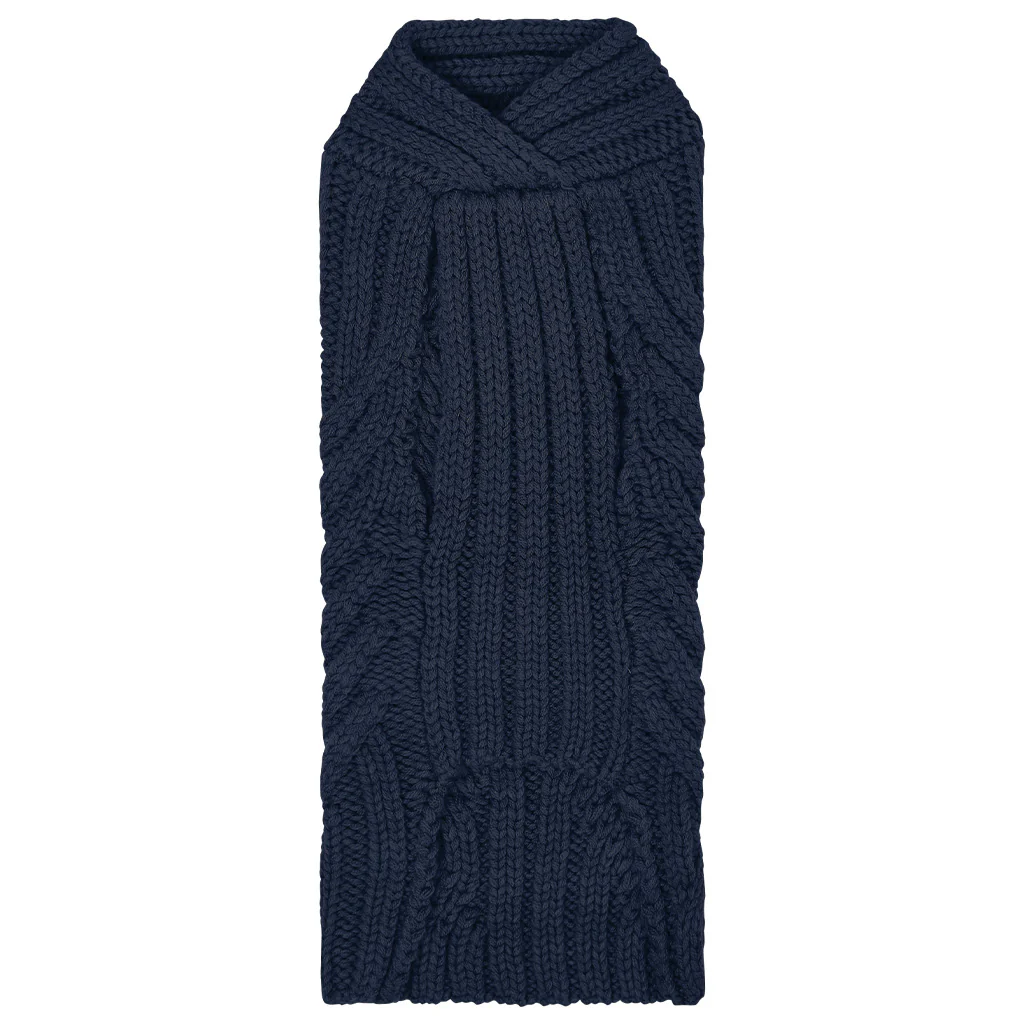 Merino Wool Weave Knit Dog Sweater - Indigo - Image 4