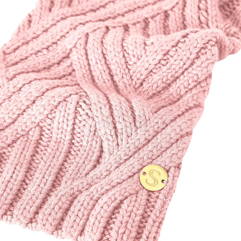 Merino Wool Weave Knit Dog Sweater - Soft Pink - Image 5
