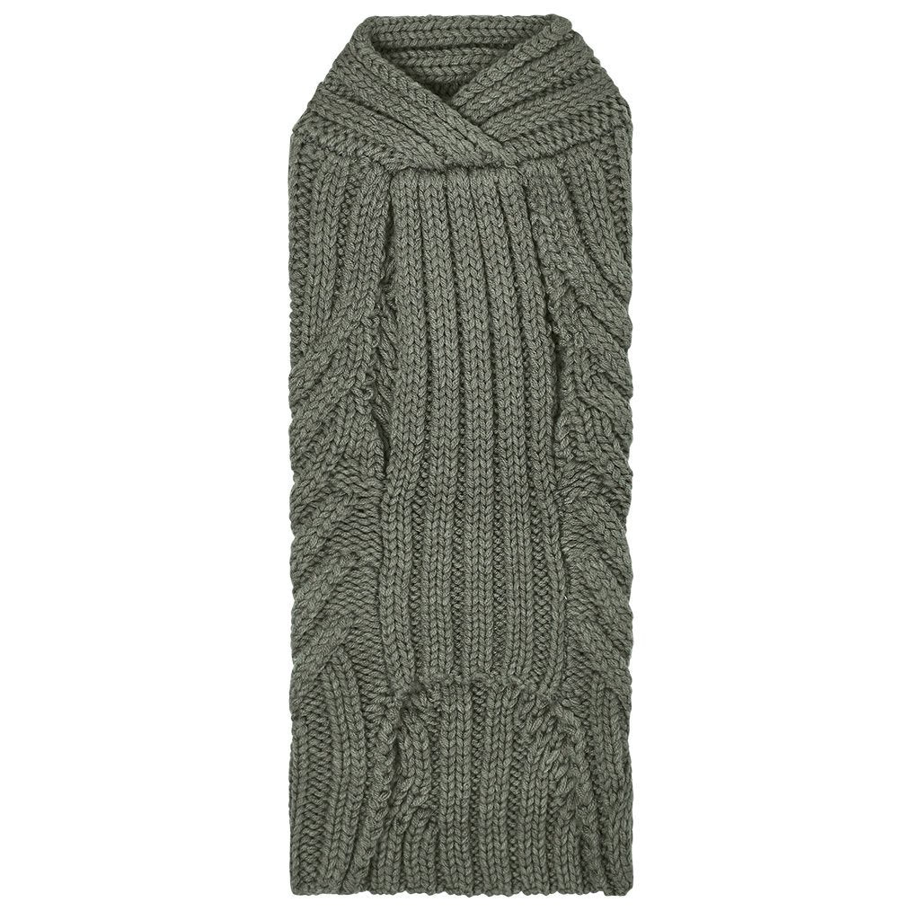 Merino Wool Weave Knit Dog Sweater - Charcoal - Image 3