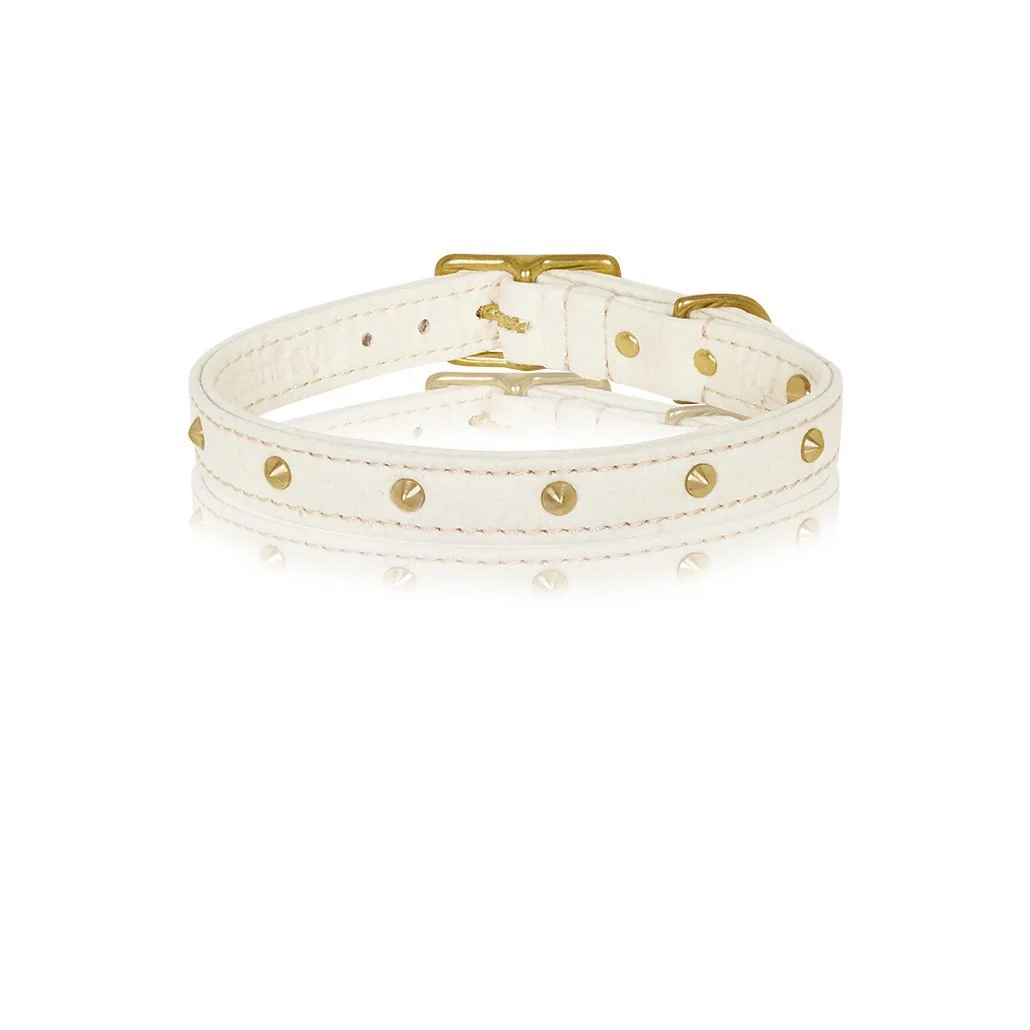 Piñatex Spike Dog Collar - Natural - Image 3